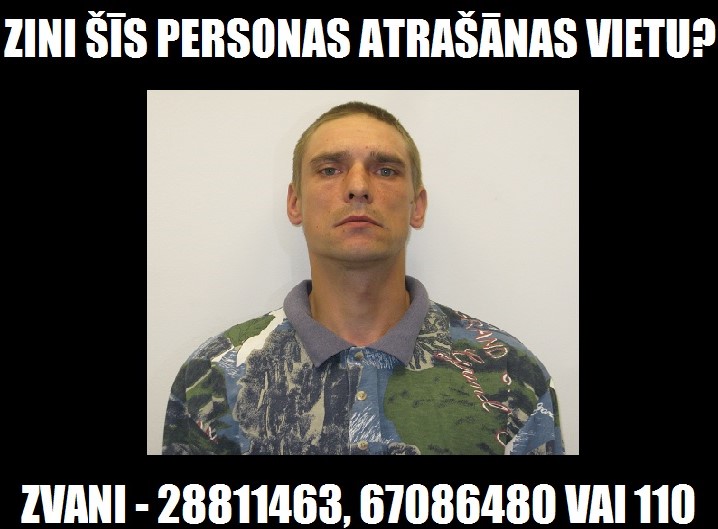 Valsts policija meklē attēlā redzamo personu